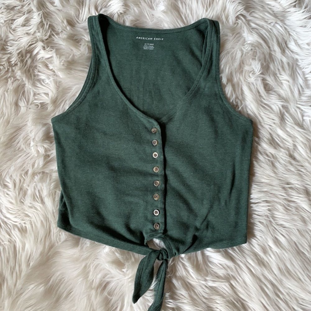 American Eagle Tie Up Crop Top - Picture 7 of 11
